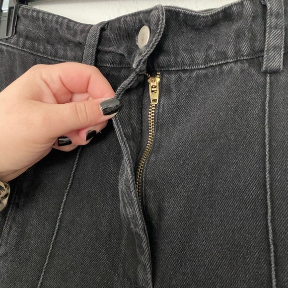 Cleobella Rigid Denim Cropped Black Pants - Picture 6 of 7